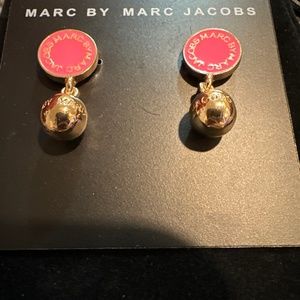 New round pink and gold earrings from Marc Jacobs